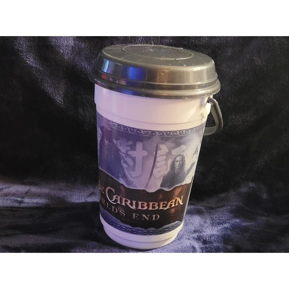 Vintage Walt Disney World Refillable Mug Lot + Pirates of the Caribbean Popcorn